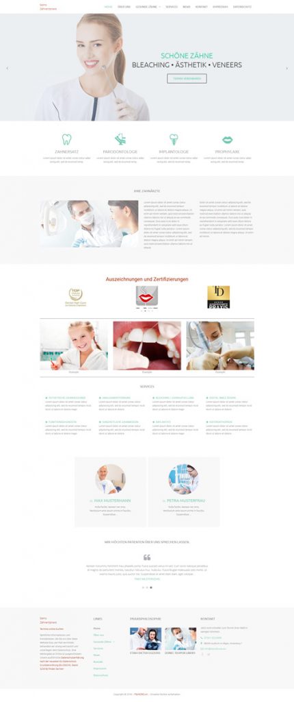 Demosite Zahnarztpraxis